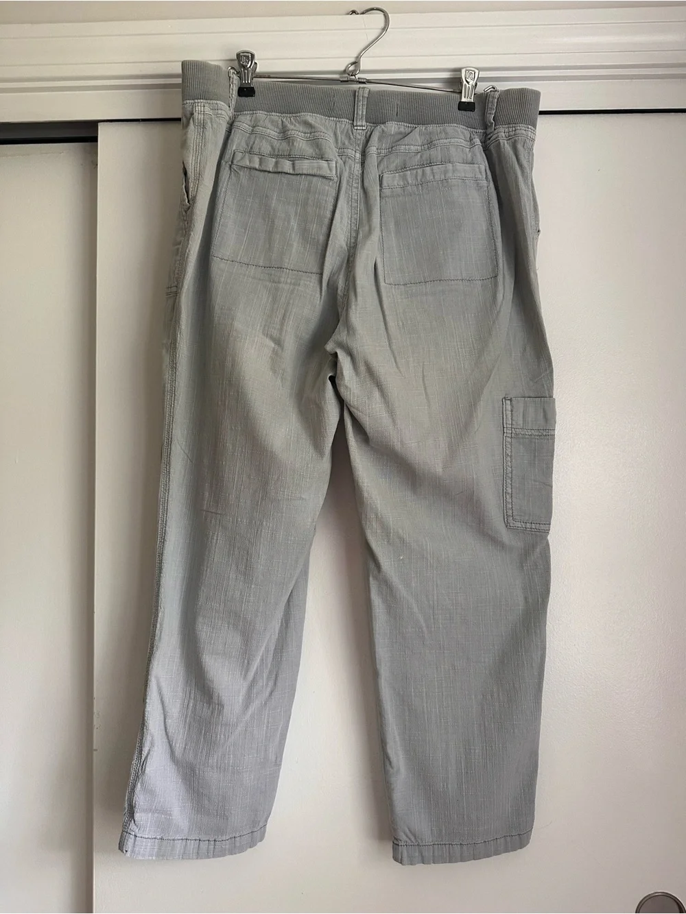 Women’s Light Gray Casual Utility Pants - Picture 3 of 5